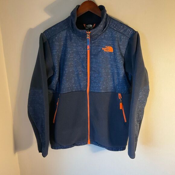 North Face Blue and Orange Full Zip Fleece Jacket, Medium. Gorpcore - Picture 12 of 13